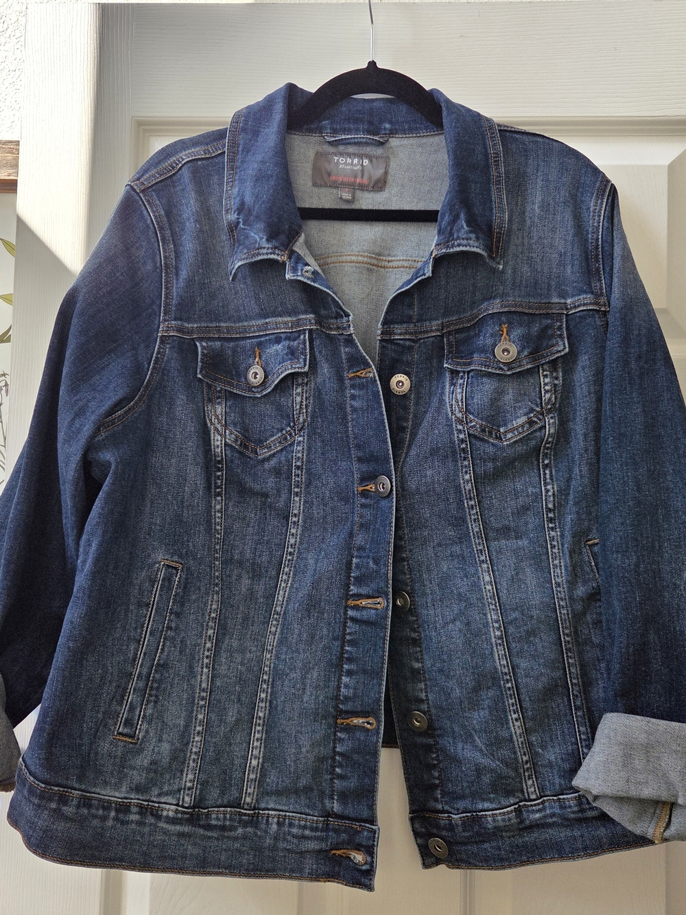torrid Dark Blue Denim Trucker Jacket